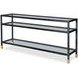 Jennings Black and Gold 68" Glass Top Console Table
