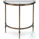 Calle Clear Glass And Dark Antique Brass Side Table