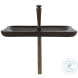 Casper Mahogany And Dark Antique Brass End Table