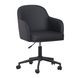 Sydney Black Upholstered Swivel Desk Chair