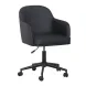 Sydney Black Upholstered Swivel Desk Chair