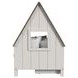 Lodge Cookies and Cream Twin Novelty Bed with Half Roof and Window