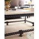 Cordova Ebonized and Travertine Stone Rectangular Occassional Table Set