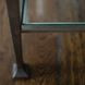 Santa Barbara Sandstone And Vintage Nickel Metal Console Table
