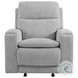 Aiden Dusty Gray Triple Power Glider Recliner with USB Port