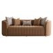 Ariana Caramel and Gold Velvet 97" Sofa