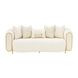 Sassani Crepe and Gold 88" Loveseat