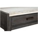 Plum Creek Ravenwood Black and White Rectangular Marble Top Sofa Table