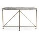 Artifacts Bronze and Gray Oval Marble Top Roberti Console Table
