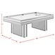 Remy Black and White Billiard Table