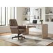 Lenia Rich Brown Leather Upholstered Swivel Tilt Executive Chair