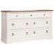 Crownfall Whisper White and Cerused Nutmeg Upholstered Storage Panel Bedroom Set