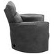 Radius Vintage Slate Leather Swivel Glider Power Recliner with USB Charging