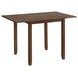 Alexa Espresso and Brown Upholstered 3 Piece Dining Set with Drop Leaf Table