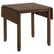 Alexa Espresso and Brown Upholstered 3 Piece Dining Set with Drop Leaf Table