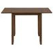 Alexa Espresso and Brown Upholstered 3 Piece Dining Set with Drop Leaf Table