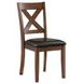 Alexa Espresso and Brown Upholstered 3 Piece Dining Set with Drop Leaf Table