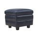 Ashton Midnight Blue Top Grain Leather Ottoman