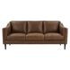 Brighton Bomber Tan 81" Leather Sofa