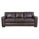 Nova Bomber Walnut 93" Top Grain Leather Sofa