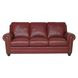 Westfield Cherry 85" Leather Sofa with Nailhead Trim