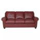 Westfield Cherry 85" Leather Sofa with Nailhead Trim