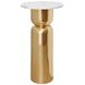 Alina Gold and White Round Marble Top Side Table