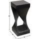 Solana Black Square Accent Table