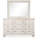 Newport Alabaster 9 Drawer Dresser with Rectangular Mirror
