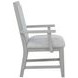 Fiona Mist Gray Upholstered Dining Arm Chair Set of 2