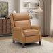 Amber Santa Fe Brandy Leather Push Thru The Arms Recliner