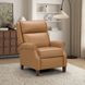 Amber Santa Fe Brandy Leather Push Thru The Arms Recliner