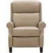 Amber Cashmere Stone Leather Push Thru The Arms Recliner
