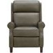 Amber Oasis Olive Leather Power Recliner with USB Charging