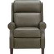 Amber Oasis Olive Leather Dual Power Recliner with Power Headrest and USB Charging