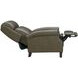 Amber Oasis Olive Leather Power Recliner with USB Charging