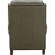 Amber Oasis Olive Leather Dual Power Recliner with Power Headrest and USB Charging