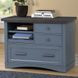 Americana Modern Denim Functional File Cabinet With Power Center