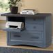 Americana Modern Denim Functional File Cabinet With Power Center