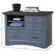 Americana Modern Denim Functional File Cabinet With Power Center