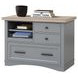 Americana Modern Dove Functional File Cabinet With Power Center
