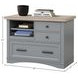 Americana Modern Dove Functional File Cabinet With Power Center