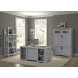Americana Modern Dove Workstation With LED Light