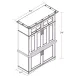 Americana Modern Dove Workstation With LED Light