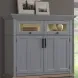 Americana Modern Dove Workstation With LED Light