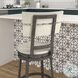 Wilson White And Middle Gray 24" Swivel Stool with Back
