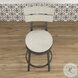 Wilson White And Middle Gray 24" Swivel Stool with Back