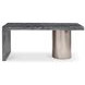 Linea Black Forest Marble And Textured Graphite Metal Desk