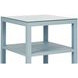 Amie Light Blue Square Glass Top Side Table