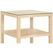 Amie Natural Square Glass Top Side Table